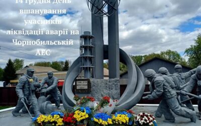 14 грудня – День вшанування учасників ліквідації аварії на Чорнобильській АЕС